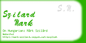 szilard mark business card